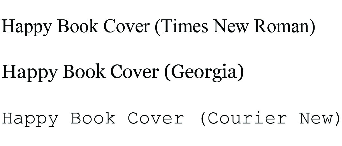 Selecting interior fonts for books isbn us